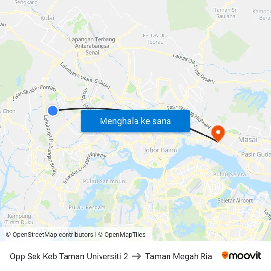 Opp Sek Keb Taman Universiti 2 to Taman Megah Ria map