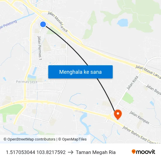 1.517053044	103.8217592 to Taman Megah Ria map