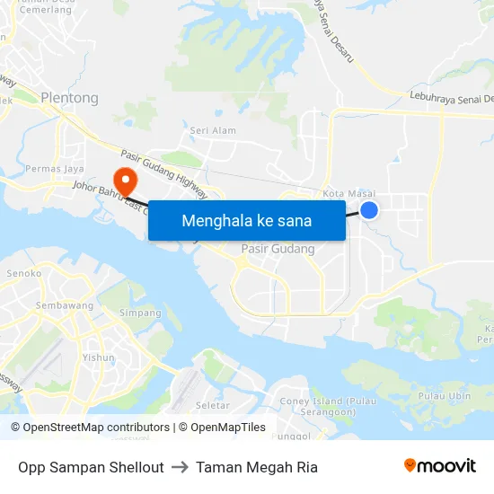 Opp Sampan Shellout to Taman Megah Ria map