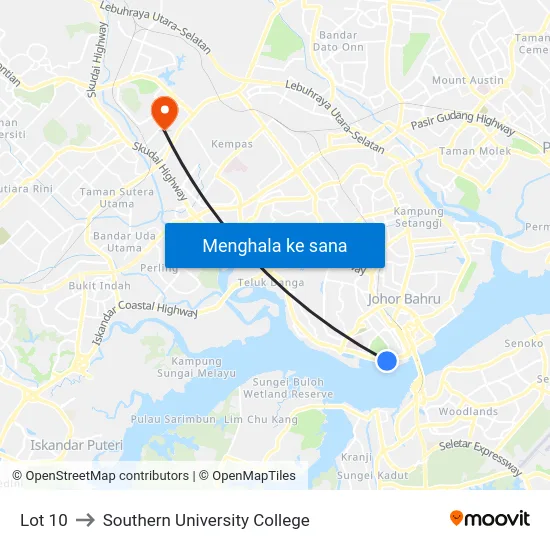 Lot 10 to Southern University College map