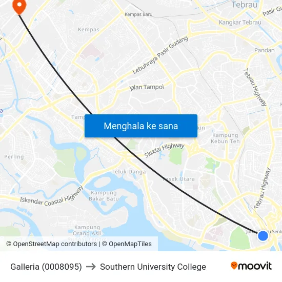 Galleria (0008095) to Southern University College map