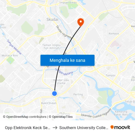 Opp Elektronik Keck Seng to Southern University College map