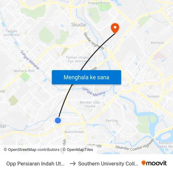 Opp Persiaran Indah Utama to Southern University College map