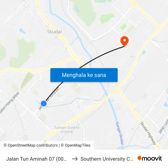 Jalan Tun Aminah 07 (0006538) to Southern University College map