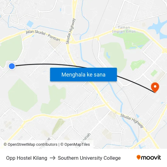 Opp Hostel Kilang to Southern University College map