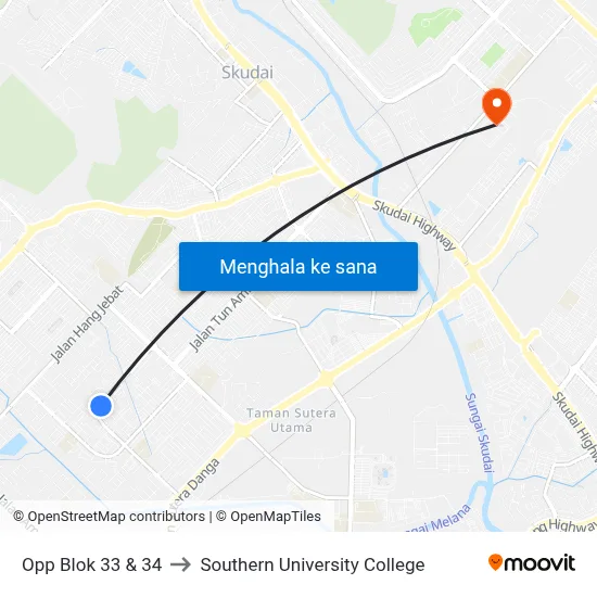 Opp Blok 33 & 34 to Southern University College map