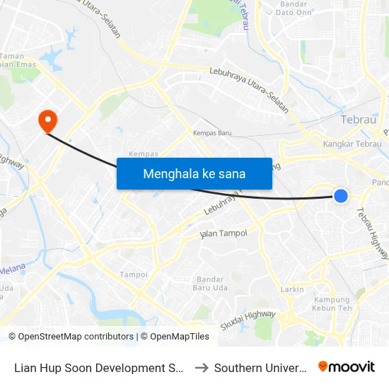 Lian Hup Soon Development Sdn Bhd Jln Tampoi to Southern University College map