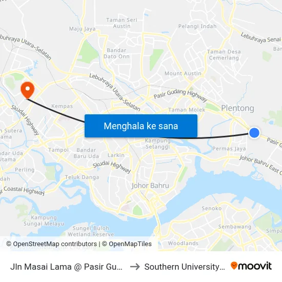 Jln Masai Lama @ Pasir Gudang Hgwy to Southern University College map