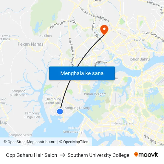 Opp Gaharu Hair Salon to Southern University College map