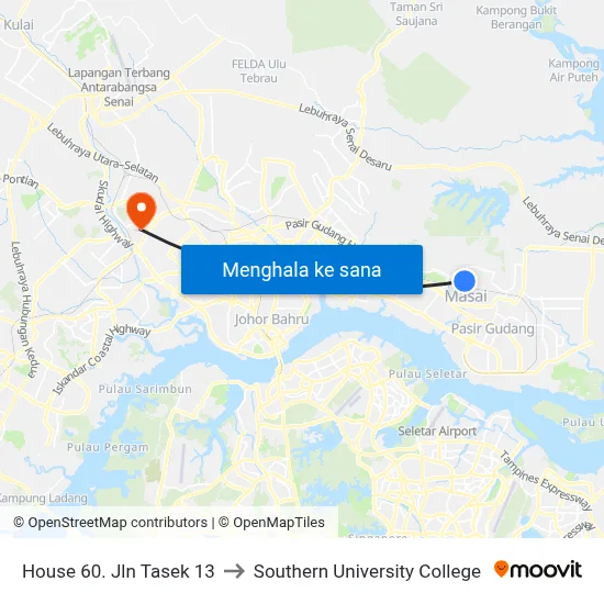 House 60. Jln Tasek 13 to Southern University College map
