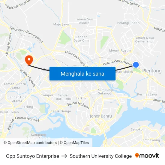 Opp Suntoyo Enterprise to Southern University College map