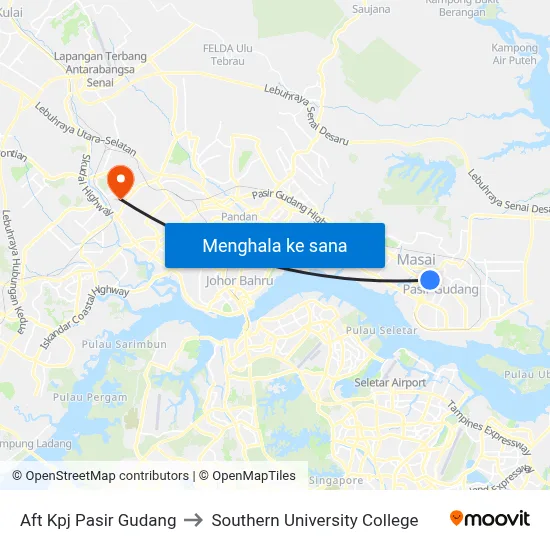 Aft Kpj Pasir Gudang to Southern University College map