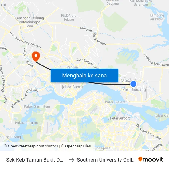 Sek Keb Taman Bukit Dahlia to Southern University College map