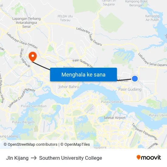Jln Kijang to Southern University College map