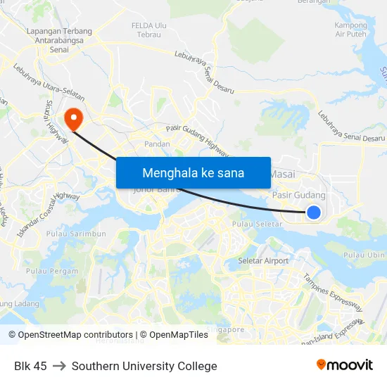Blk 45 to Southern University College map