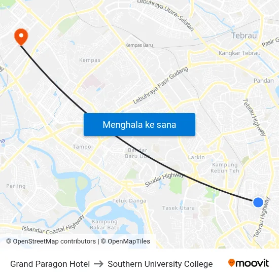 Grand Paragon Hotel to Southern University College map