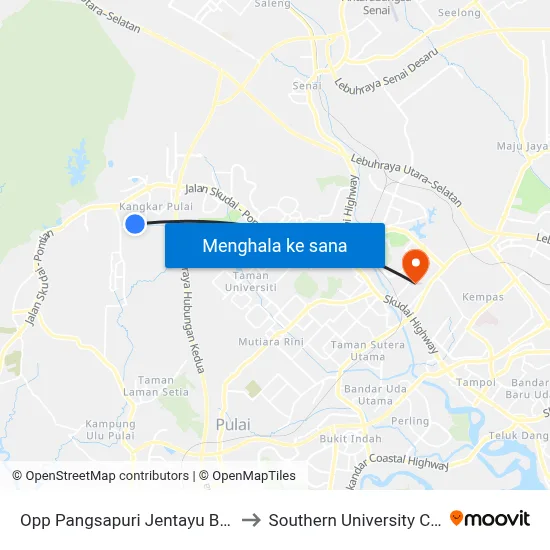 Opp Pangsapuri Jentayu Block B1 to Southern University College map