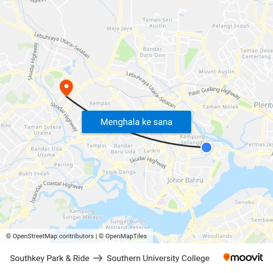 Southkey Park & Ride to Southern University College map