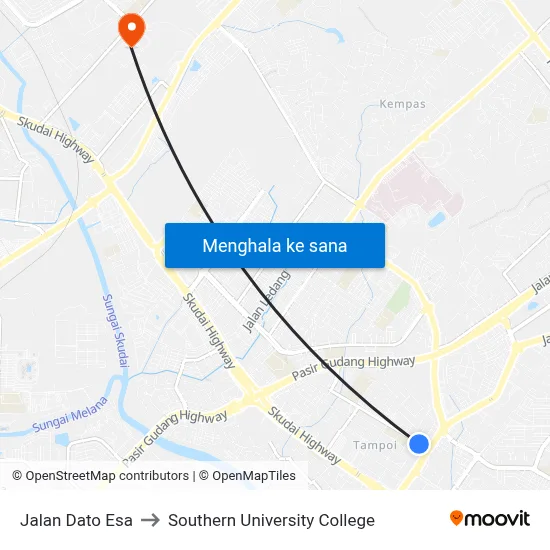 Jalan Dato Esa to Southern University College map
