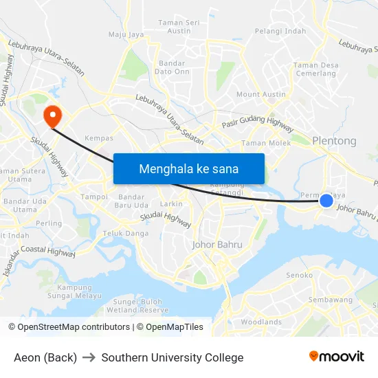 Aeon (Back) to Southern University College map