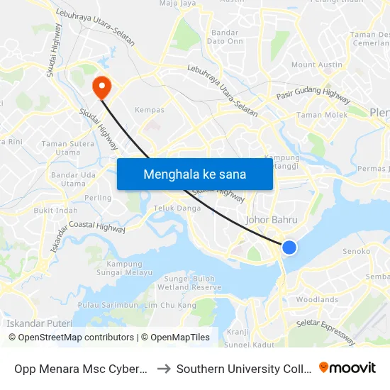 Opp Menara Msc Cyberport to Southern University College map