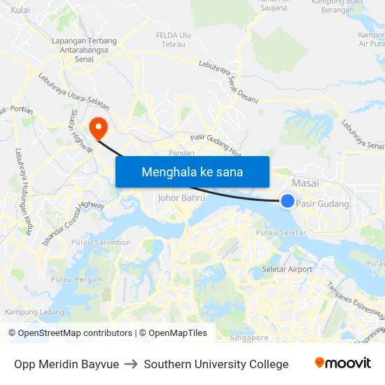 Opp Meridin Bayvue to Southern University College map