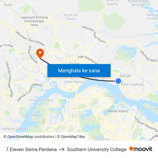7 Eleven Sierra Perdana to Southern University College map