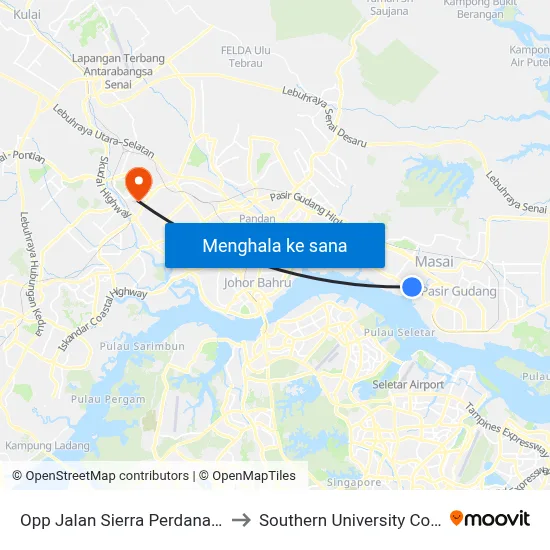 Opp Jalan Sierra Perdana 3/18 to Southern University College map