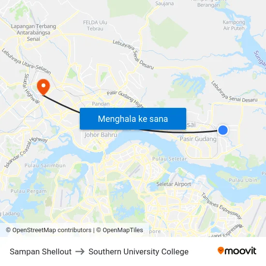 Sampan Shellout to Southern University College map