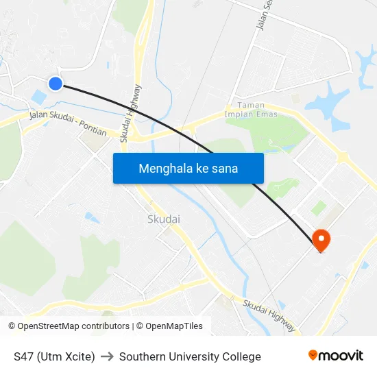 S47 (Utm Xcite) to Southern University College map
