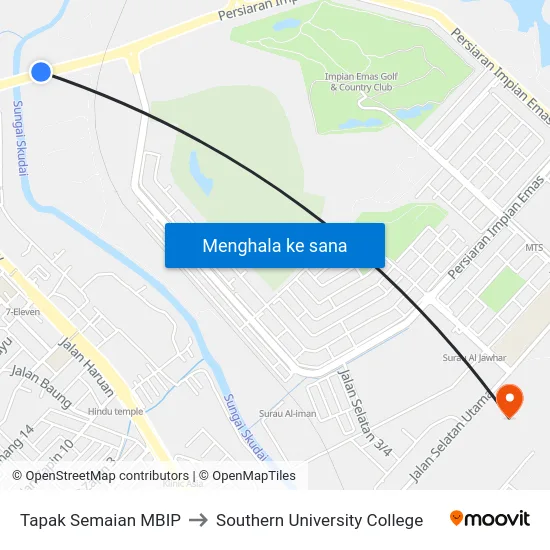 Tapak Semaian MBIP to Southern University College map