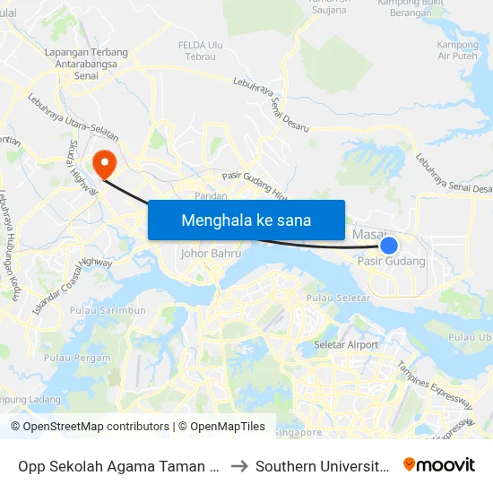 Opp Sekolah Agama Taman Bukit Dahlia to Southern University College map