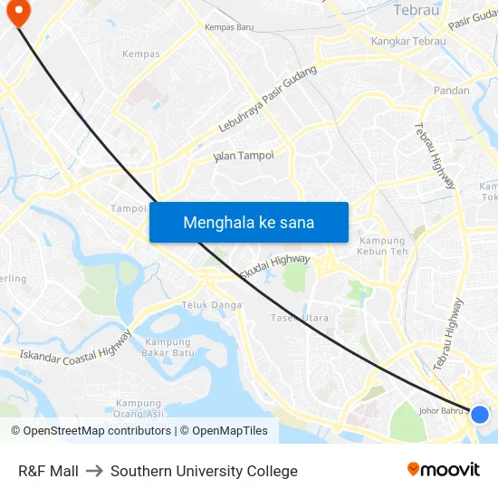 R&F Mall to Southern University College map