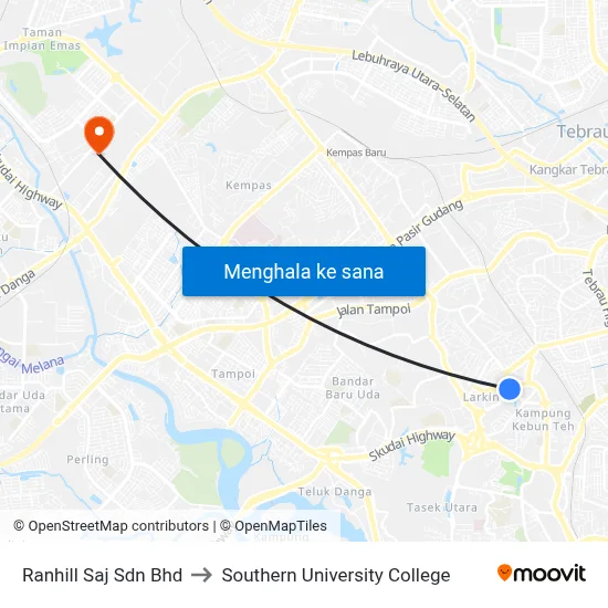 Ranhill Saj Sdn Bhd to Southern University College map