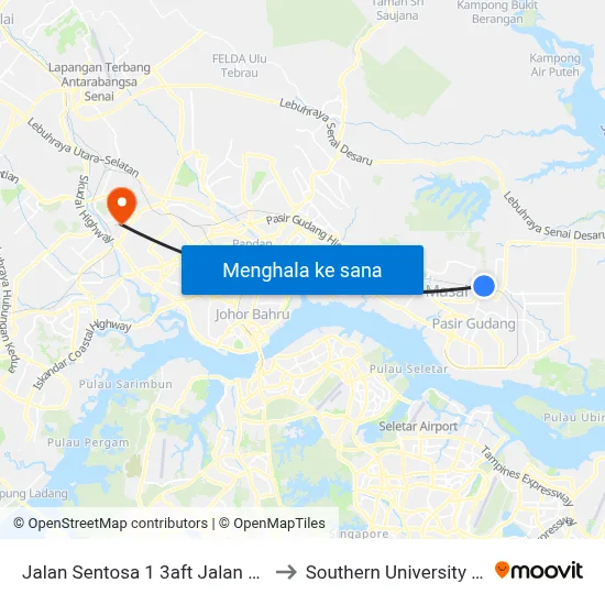 Jalan Sentosa 1 3aft Jalan Sentosa 1 to Southern University College map