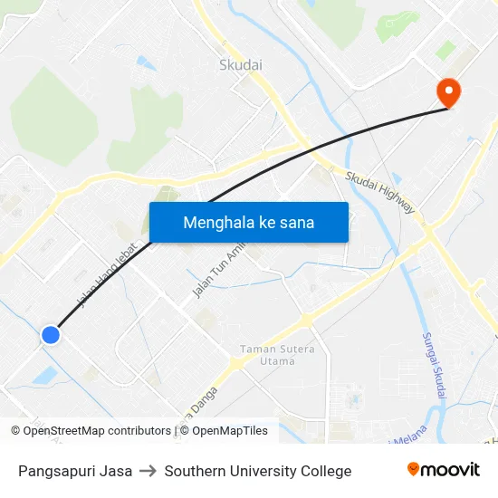 Pangsapuri Jasa to Southern University College map