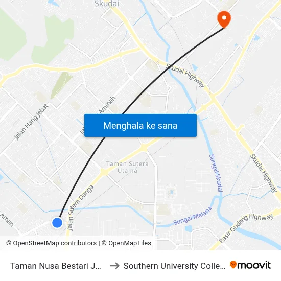 Taman Nusa Bestari Jaya to Southern University College map