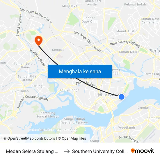 Medan Selera Stulang Walk to Southern University College map