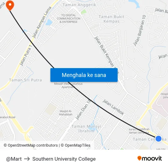 @Mart to Southern University College map