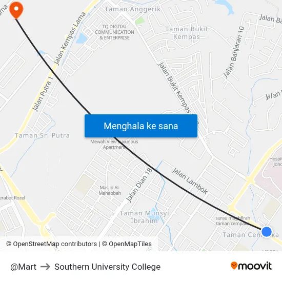 @Mart to Southern University College map