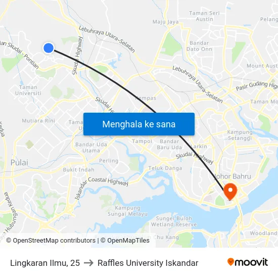 Lingkaran Ilmu, 25 to Raffles University Iskandar map
