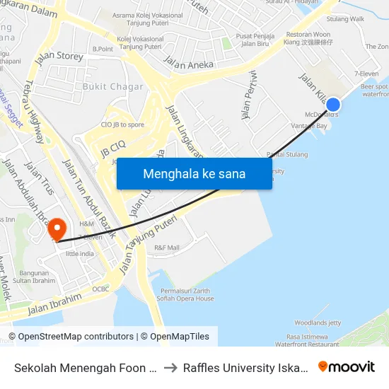 Sekolah Menengah Foon Yew to Raffles University Iskandar map