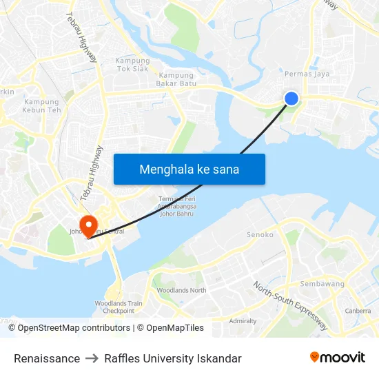 Renaissance to Raffles University Iskandar map