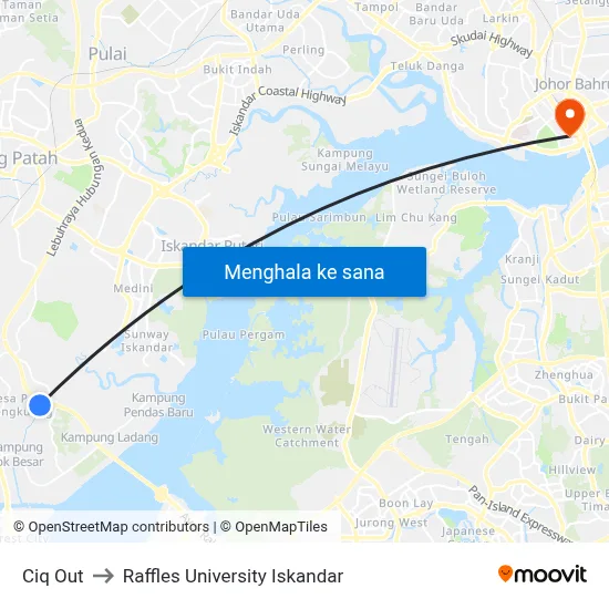 Ciq Out to Raffles University Iskandar map