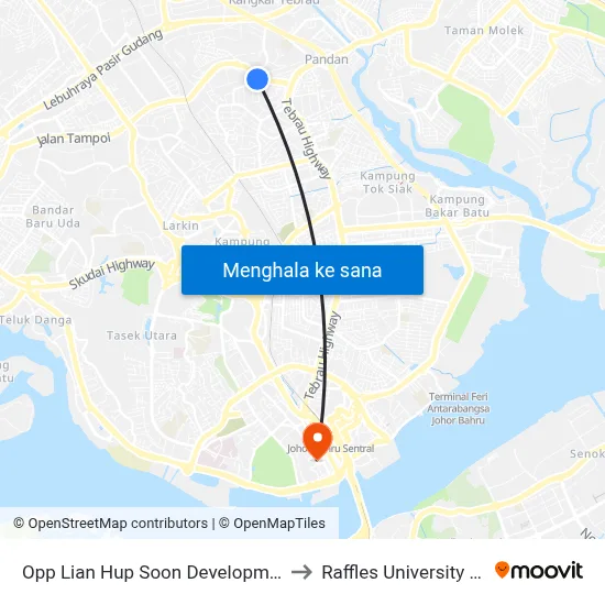 Opp Lian Hup Soon Development Sdn Bhd to Raffles University Iskandar map