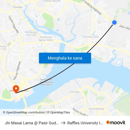 Jln Masai Lama @ Pasir Gudang Hgwy to Raffles University Iskandar map