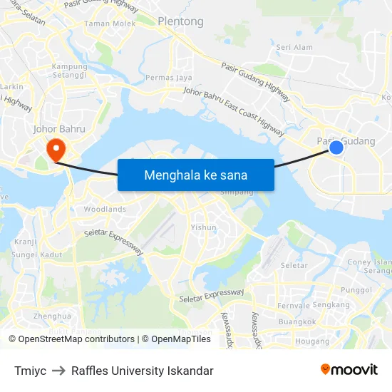 Tmiyc to Raffles University Iskandar map