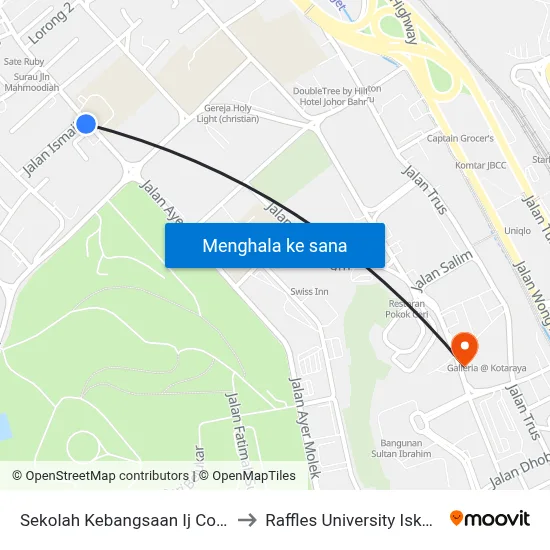 Sekolah Kebangsaan Ij Convent to Raffles University Iskandar map