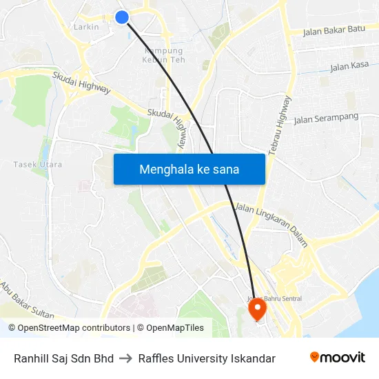 Ranhill Saj Sdn Bhd to Raffles University Iskandar map