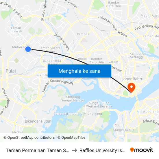 Taman Permainan Taman Sri Orkid to Raffles University Iskandar map